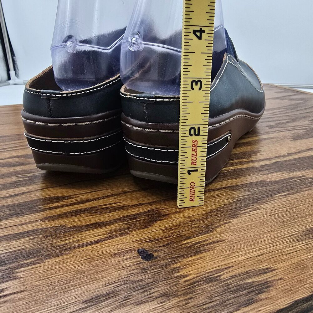 L'Artiste Chino Leather Clog Slip On Mule Womens 42 Blue Tan by Spring Step - Picture 9 of 12